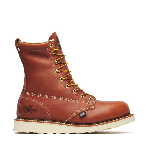 Thorogood American Heritage – 8″ Tobacco Safety Toe – Plain Toe MAXWear Wedge™