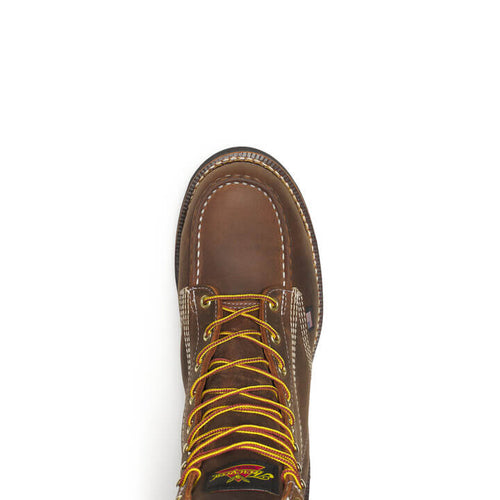 Thorogood American Heritage – 8″ Trail Crazy Horse Black Heel Safety Toe – Moc Toe MAXWear Wedge™