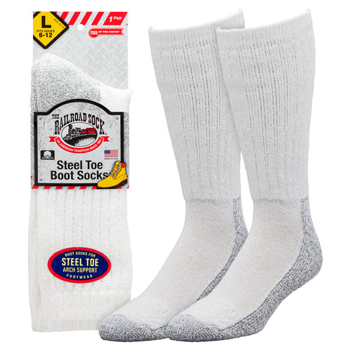 Railroad Sock Men's Steel Toe Boot Crew Socks